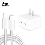 Bộ sạc PD 35W hai cổng USB-C / Type-C kèm cáp dữ liệu Type-C to Type-C, phích cắm US, phích cắm US + cáp đôi Type-C 1m, phích cắm US + cáp đôi Type-C 2m