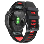22mm Silicone Sports Two-Color Watch Band, For Garmin Fenix 5 Plus