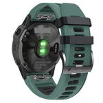22mm Silicone Sports Two-Color Watch Band, For Garmin Fenix 5 Plus