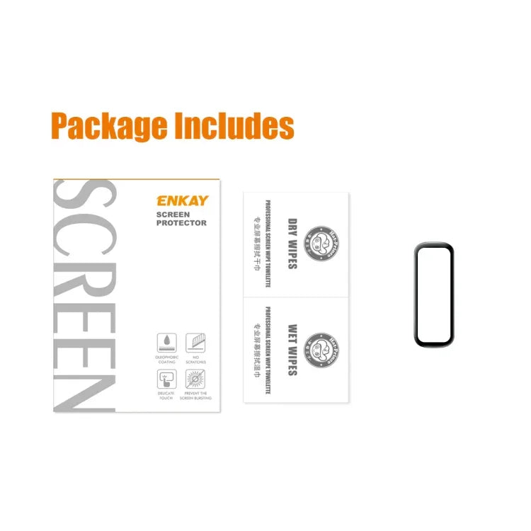 Dành cho Samsung Galaxy Fit 2 ENKAY Hat-Prince 3D Bảo vệ Màn hình Mềm PC Viền + PMMA HD, 1 Cái, 2 Cái, 5 Cái, 10 Cái