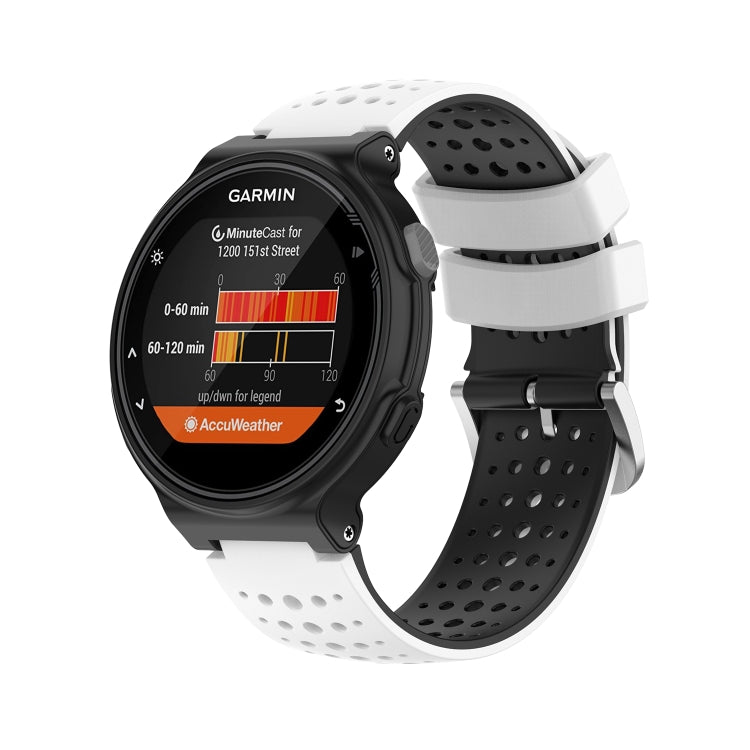Silicone Sports Two-Color Watch Band, For Garmin Forerunner 220, For Garmin Forerunner 230, For Garmin Forerunner 235, For Garmin Forerunner 235 Lite, For Garmin Forerunner 620, For Garmin Forerunner 630