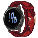 18mm Nylon Woven Watch Band, For Garmin Forerunner 255S, For Garmin Venu 2S, For Garmin Vivomove 3S, For Garmin Vivoactive 4S