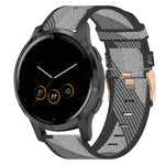 18mm Nylon Woven Watch Band, For Garmin Forerunner 255S, For Garmin Venu 2S, For Garmin Vivomove 3S, For Garmin Vivoactive 4S