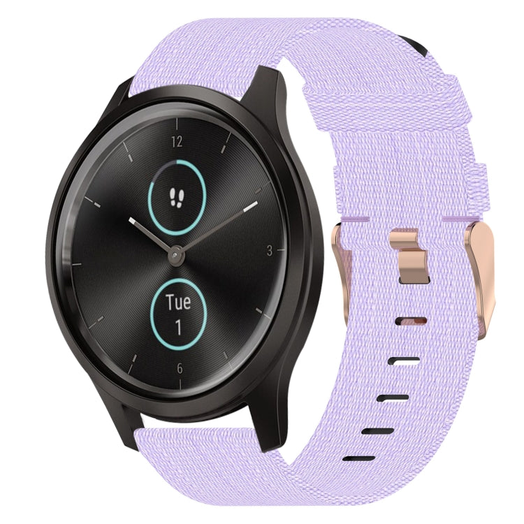 20mm Nylon Woven Watch Band, For Garmin Venu SQ, For Garmin Vivomove 3, For Garminmove 3, For Garmin VivoMove Luxe, For Garminmove Luxe, For Garmin VivoMove Style