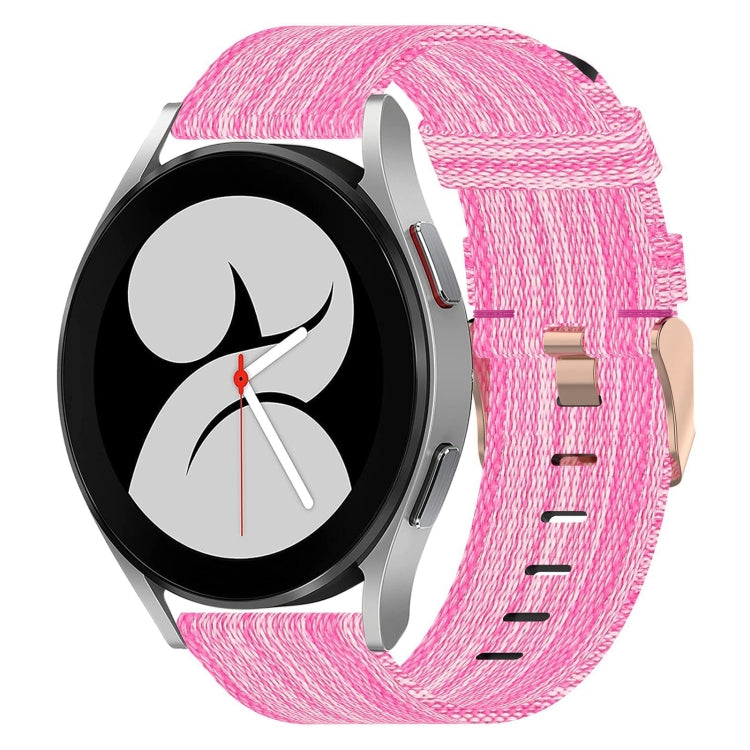 20mm Nylon Woven Watch Band, For Samsung Galaxy Watch 4 40mm, For Samsung Galaxy Watch 4 44mm, For Samsung  Galaxy Watch 4 Classic 42mm, For Samsung  Galaxy Watch 4 Classic 46mm, For Samsung Galaxy Watch 3 41mm, For Samsung Galaxy Watch Active 2 40mm