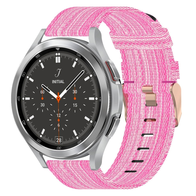 20mm Nylon Woven Watch Band, For Samsung Galaxy Watch 4 40mm, For Samsung Galaxy Watch 4 44mm, For Samsung  Galaxy Watch 4 Classic 42mm, For Samsung  Galaxy Watch 4 Classic 46mm, For Samsung Galaxy Watch 3 41mm, For Samsung Galaxy Watch Active 2 40mm