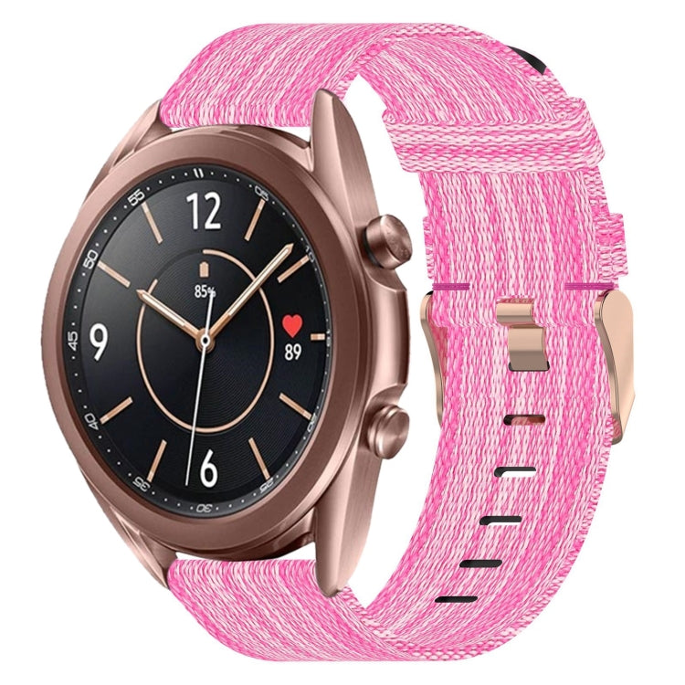 20mm Nylon Woven Watch Band, For Samsung Galaxy Watch 4 40mm, For Samsung Galaxy Watch 4 44mm, For Samsung  Galaxy Watch 4 Classic 42mm, For Samsung  Galaxy Watch 4 Classic 46mm, For Samsung Galaxy Watch 3 41mm, For Samsung Galaxy Watch Active 2 40mm