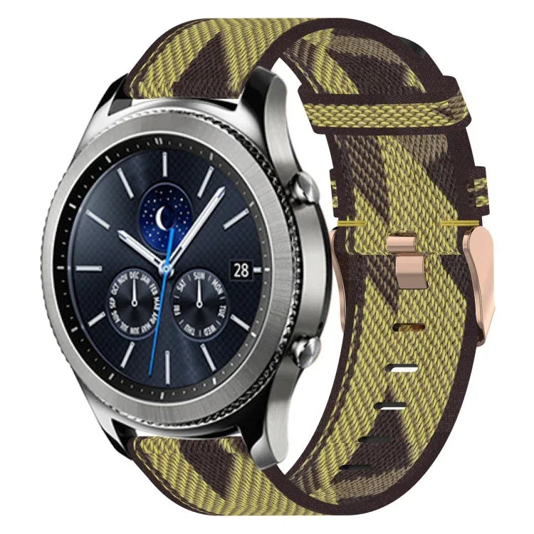 Dây đeo đồng hồ nylon dệt 22mm, Dành cho Samsung Galaxy Watch3 45mm, Dành cho Samsung Galaxy Watch 46mm, Dành cho Samsung Gear S3 Classic, Dành cho Samsung Gear S3 Frontier