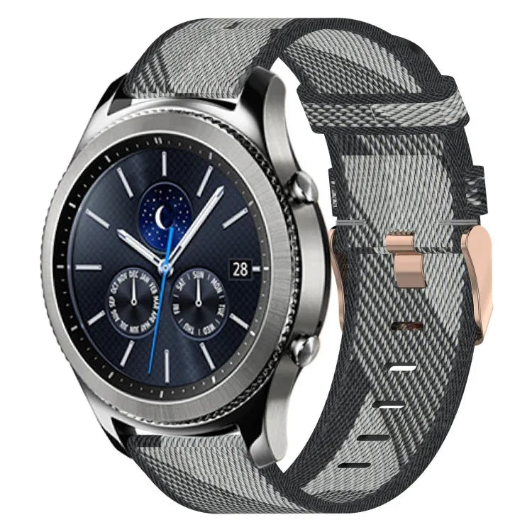 Dây đeo đồng hồ nylon dệt 22mm, Dành cho Samsung Galaxy Watch3 45mm, Dành cho Samsung Galaxy Watch 46mm, Dành cho Samsung Gear S3 Classic, Dành cho Samsung Gear S3 Frontier