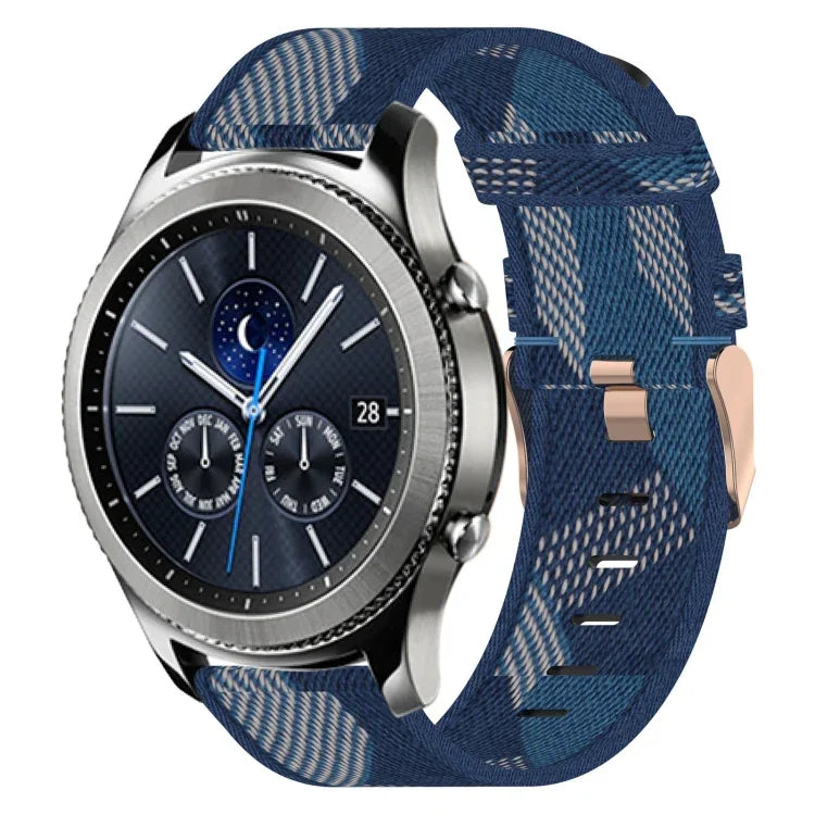 Dây đeo đồng hồ nylon dệt 22mm, Dành cho Samsung Galaxy Watch3 45mm, Dành cho Samsung Galaxy Watch 46mm, Dành cho Samsung Gear S3 Classic, Dành cho Samsung Gear S3 Frontier