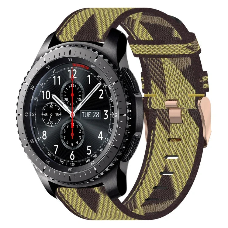 Dây đeo đồng hồ nylon dệt 22mm, Dành cho Samsung Galaxy Watch3 45mm, Dành cho Samsung Galaxy Watch 46mm, Dành cho Samsung Gear S3 Classic, Dành cho Samsung Gear S3 Frontier
