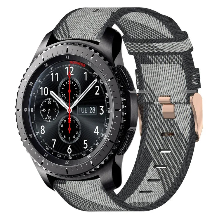 Dây đeo đồng hồ nylon dệt 22mm, Dành cho Samsung Galaxy Watch3 45mm, Dành cho Samsung Galaxy Watch 46mm, Dành cho Samsung Gear S3 Classic, Dành cho Samsung Gear S3 Frontier