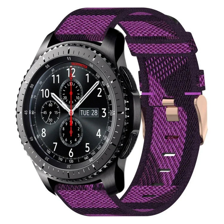 Dây đeo đồng hồ nylon dệt 22mm, Dành cho Samsung Galaxy Watch3 45mm, Dành cho Samsung Galaxy Watch 46mm, Dành cho Samsung Gear S3 Classic, Dành cho Samsung Gear S3 Frontier
