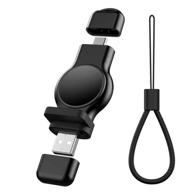 A05 Sạc nhanh không dây từ tính 2 trong 1 Type C / USB-C sang USB-A cho Apple Watch