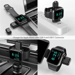 A05 Sạc nhanh không dây từ tính 2 trong 1 Type C / USB-C sang USB-A cho Apple Watch
