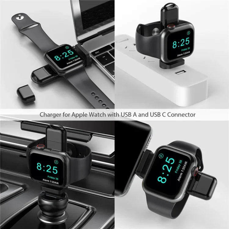 A05 Sạc nhanh không dây từ tính 2 trong 1 Type C / USB-C sang USB-A cho Apple Watch
