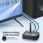 Bộ thu âm nhạc Bluetooth 5.2 B35S chuyển đổi kỹ thuật số sang analog hỗ trợ U-disk, cáp quang, cáp đồng trục, B35S