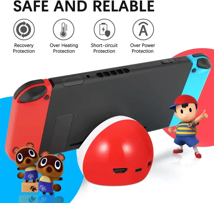 Phụ kiện đế sạc HDMI đa chức năng cho Nintendo Switch, Đế sạc