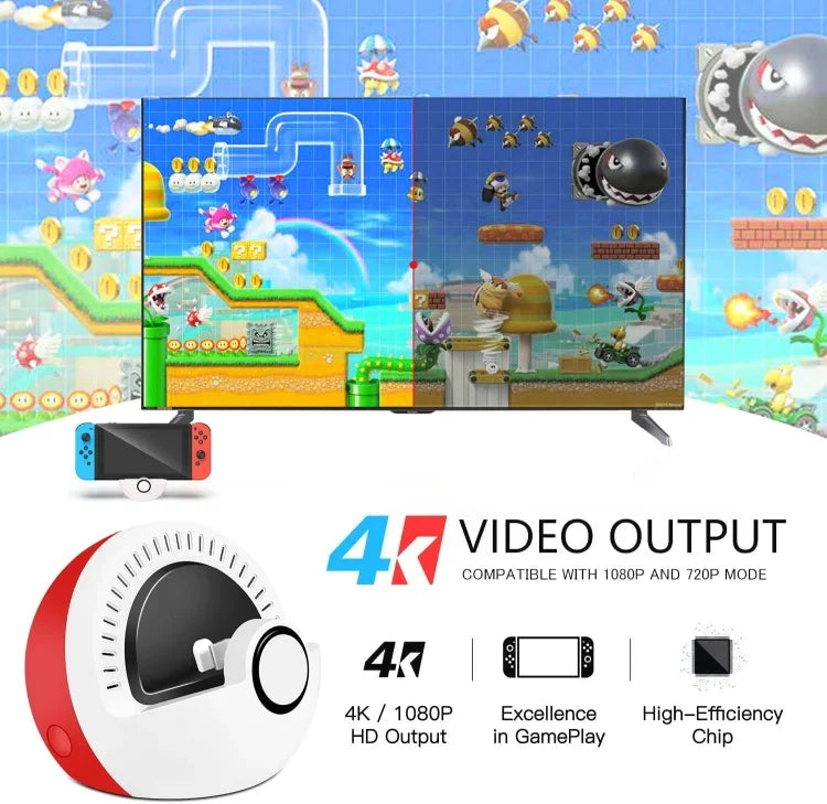 Phụ kiện đế sạc HDMI đa chức năng cho Nintendo Switch, Đế sạc