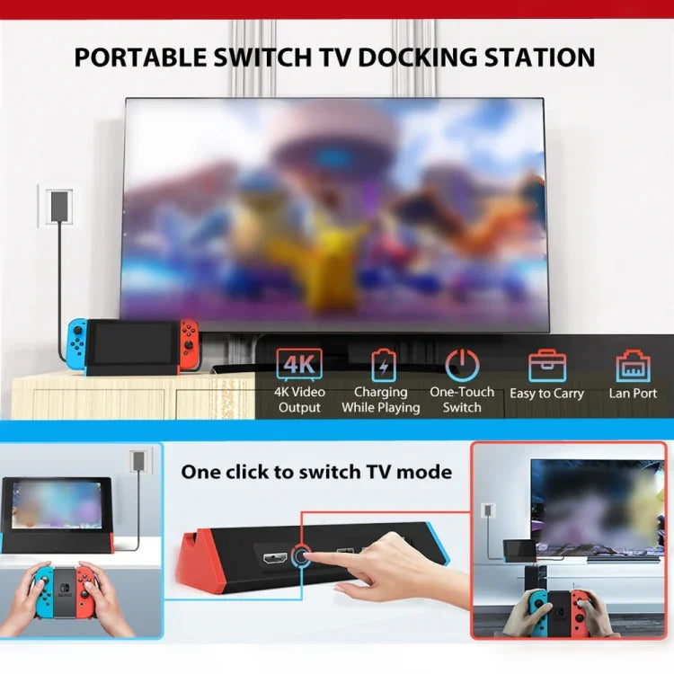 Bộ chuyển đổi 4K HDMI cổng LAN 1000Mbs cho Nintendo Switch/Switch OLED (Mẫu LAN), Mẫu LAN