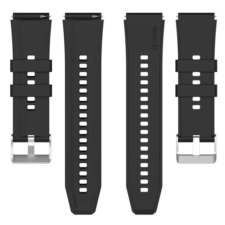 Dây đeo silicone đầu nhô khóa bạc, Dành cho Samsung Galaxy Watch 46mm 22mm