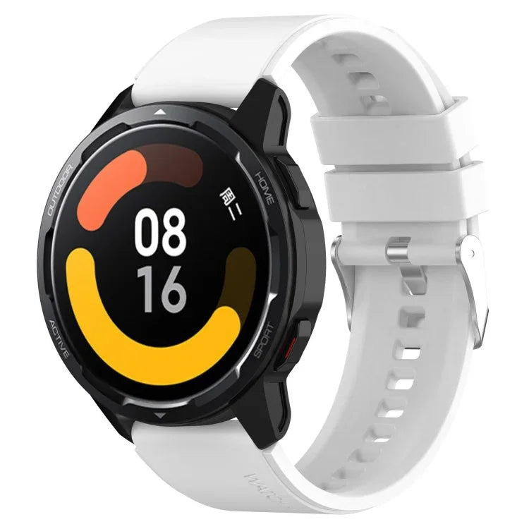 Dây đeo silicone đầu nhô khóa bạc, Dành cho Samsung Galaxy Watch 46mm 22mm