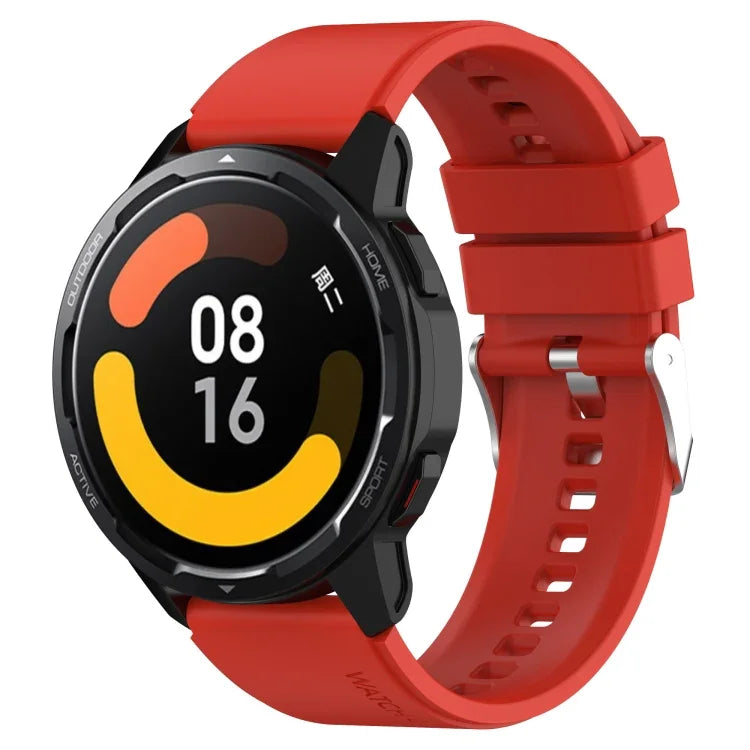 Dây đeo silicone đầu nhô khóa bạc, Dành cho Samsung Galaxy Watch 46mm 22mm