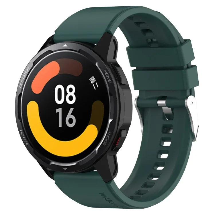 Dây đeo silicone đầu nhô khóa bạc, Dành cho Samsung Galaxy Watch 46mm 22mm