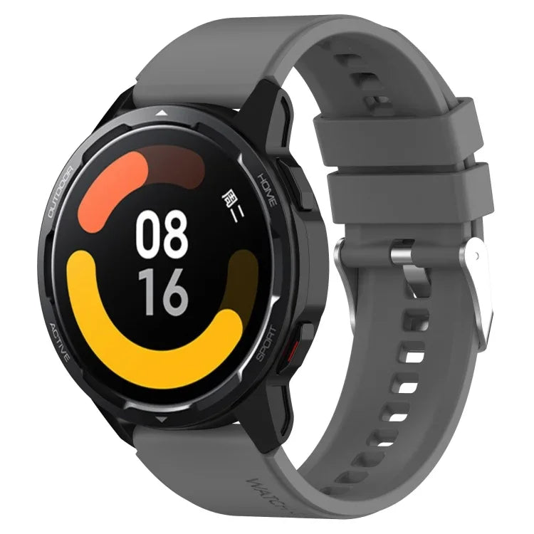 Dây đeo silicone đầu nhô khóa bạc, Dành cho Samsung Galaxy Watch 46mm 22mm