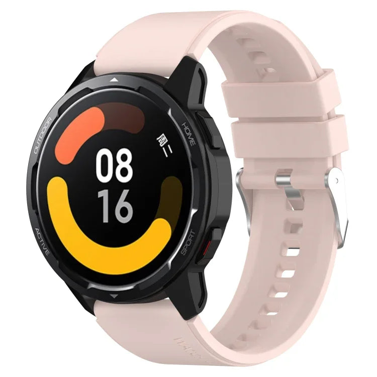 Dây đeo silicone đầu nhô khóa bạc, Dành cho Samsung Galaxy Watch 46mm 22mm