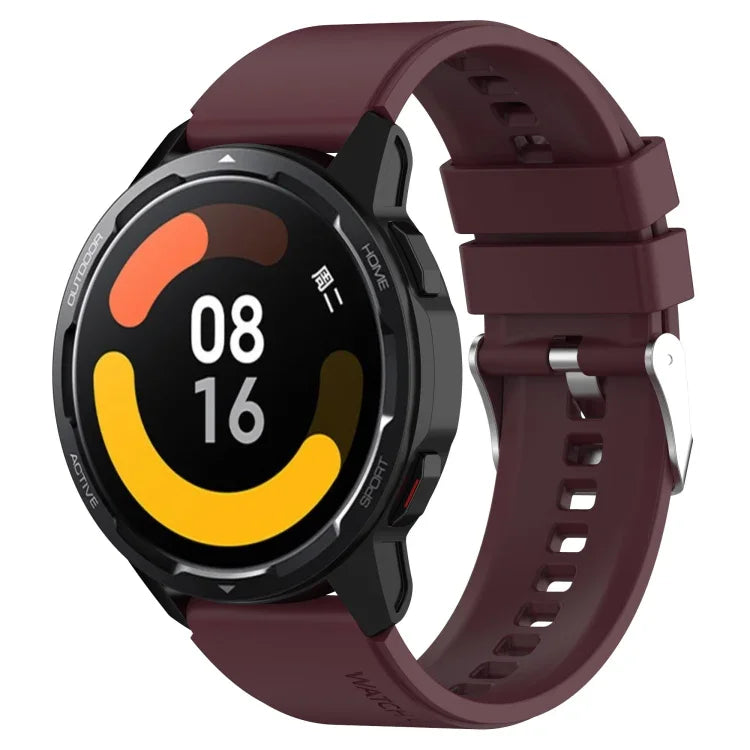 Dây đeo silicone đầu nhô khóa bạc, Dành cho Samsung Galaxy Watch 46mm 22mm