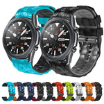 Dây đeo silicone hai màu họa tiết bóng đá 22mm, Dành cho Samsung Galaxy Watch3 45mm, Dành cho Samsung Galaxy Watch 46mm, Dành cho Samsung Gear S3 Classic, Dành cho Samsung Gear S3 Frontier