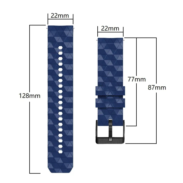 Dây đeo silicone hai màu họa tiết bóng đá 22mm, Dành cho Samsung Galaxy Watch3 45mm, Dành cho Samsung Galaxy Watch 46mm, Dành cho Samsung Gear S3 Classic, Dành cho Samsung Gear S3 Frontier