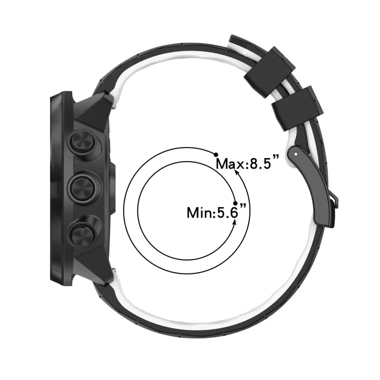 Dây đeo silicone hai màu họa tiết bóng đá 22mm, Dành cho Samsung Galaxy Watch3 45mm, Dành cho Samsung Galaxy Watch 46mm, Dành cho Samsung Gear S3 Classic, Dành cho Samsung Gear S3 Frontier