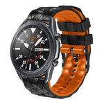 Dây đeo silicone hai màu họa tiết bóng đá 22mm, Dành cho Samsung Galaxy Watch3 45mm, Dành cho Samsung Galaxy Watch 46mm, Dành cho Samsung Gear S3 Classic, Dành cho Samsung Gear S3 Frontier