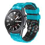 Dây đeo silicone hai màu họa tiết bóng đá 22mm, Dành cho Samsung Galaxy Watch3 45mm, Dành cho Samsung Galaxy Watch 46mm, Dành cho Samsung Gear S3 Classic, Dành cho Samsung Gear S3 Frontier