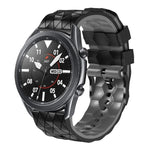 Dây đeo silicone hai màu họa tiết bóng đá 22mm, Dành cho Samsung Galaxy Watch3 45mm, Dành cho Samsung Galaxy Watch 46mm, Dành cho Samsung Gear S3 Classic, Dành cho Samsung Gear S3 Frontier