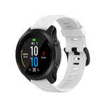 For Garmin Forerunner945 / fenix5 Plus / Approach S60 Monochrome Silicone Watch Band, Black, White, Orange, Pink, Red, Lake Blue, Grey, Blue, Lime, Purple, midnight blue
