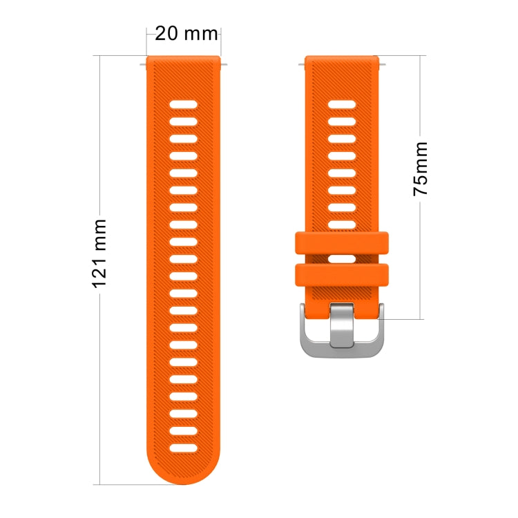 20mm Silicone Twill Watch Band, For Garmin Garminmove Style, For Garmin Vivomove, For Garmin Vivomove HR Sport, For Garmin Vivoactive 3