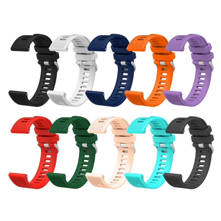 20mm Silicone Twill Watch Band, For Garmin Vivoactive3 Music, For Garmin Forerunner 245, For Garmin Forerunner 245 Music, For Garmin Forerunner 645