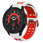 Dây đồng hồ silicone hai màu thoáng khí 20mm, dành cho Samsung Galaxy Watch 5 40mm, dành cho Samsung Galaxy Watch 5 44mm