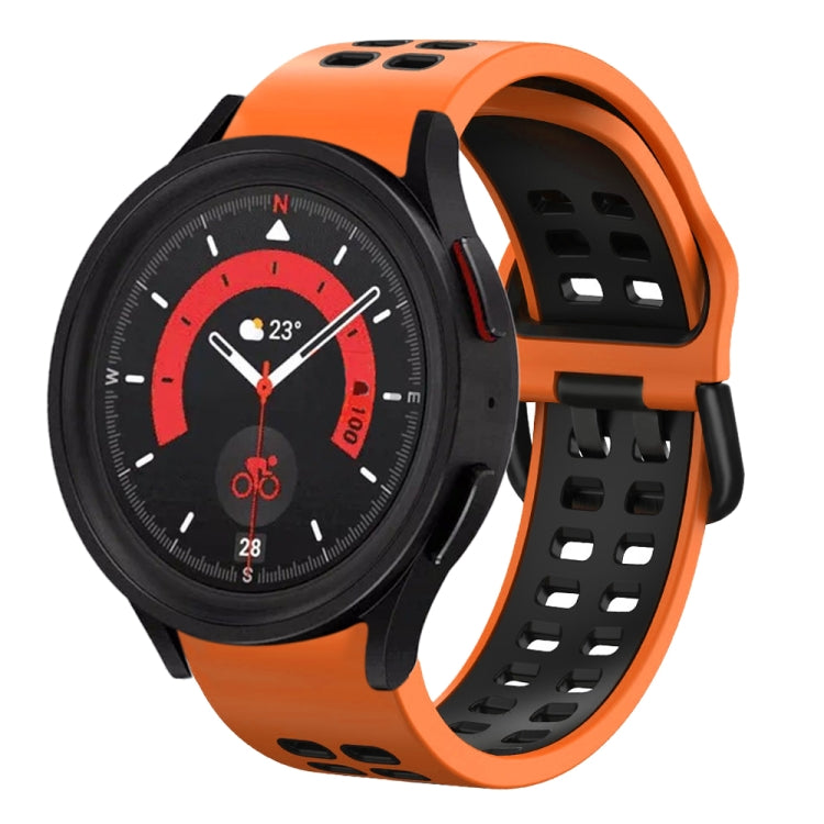 Dây đồng hồ silicone hai màu thoáng khí 20mm, dành cho Samsung Galaxy Watch 5 40mm, dành cho Samsung Galaxy Watch 5 44mm