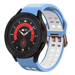 Dây đồng hồ silicone hai màu thoáng khí 20mm, dành cho Samsung Galaxy Watch 5 40mm, dành cho Samsung Galaxy Watch 5 44mm