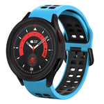 Dây đồng hồ silicone hai màu thoáng khí 20mm, dành cho Samsung Galaxy Watch 5 40mm, dành cho Samsung Galaxy Watch 5 44mm