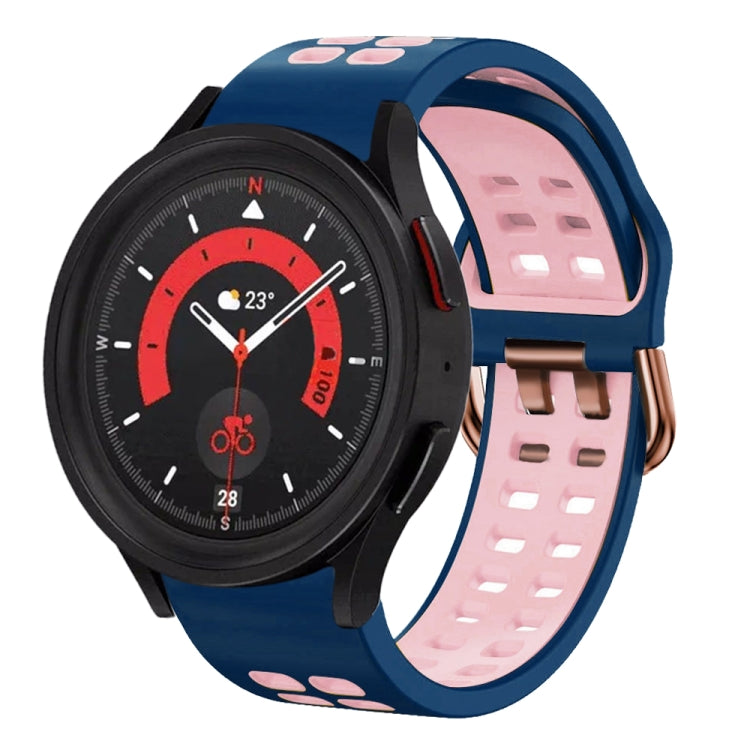 Dây đồng hồ silicone hai màu thoáng khí 20mm, dành cho Samsung Galaxy Watch 5 40mm, dành cho Samsung Galaxy Watch 5 44mm