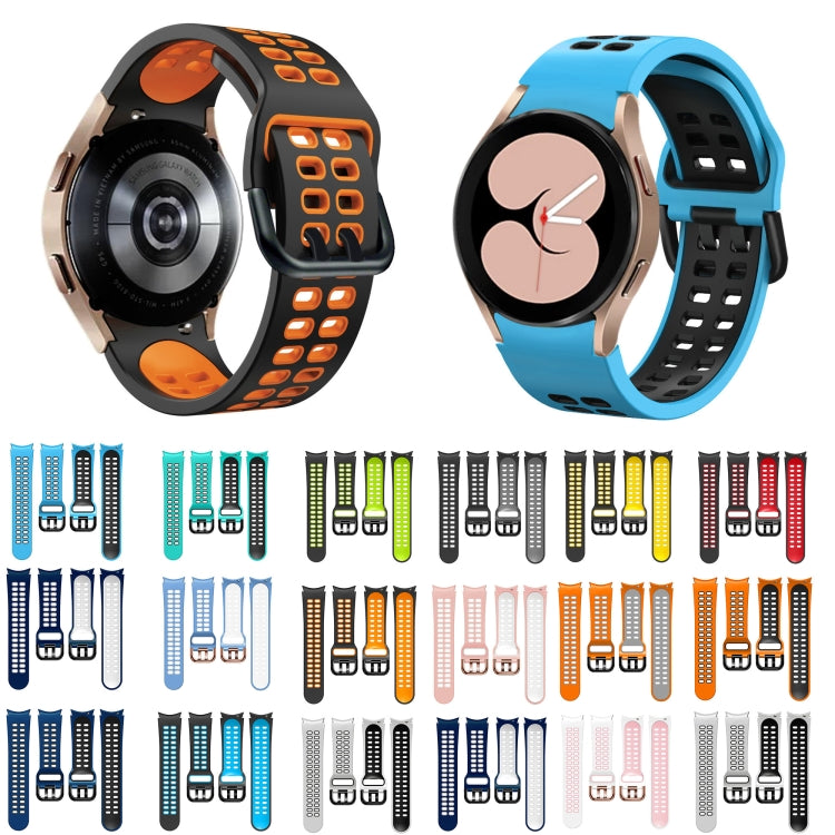 Dây đồng hồ silicone hai màu thoáng khí 20mm, dành cho Samsung Galaxy Watch 5 40mm, dành cho Samsung Galaxy Watch 5 44mm
