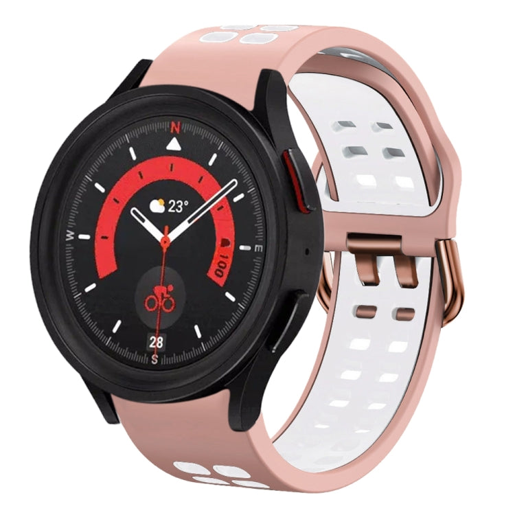 Dây đồng hồ silicone hai màu thoáng khí 20mm, dành cho Samsung Galaxy Watch 5 40mm, dành cho Samsung Galaxy Watch 5 44mm