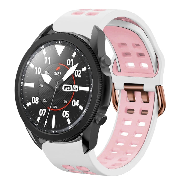 Dây đồng hồ silicone hai màu thoáng khí 20mm, dành cho Samsung Galaxy Watch 5 Pro 45mm, dành cho Samsung Galaxy Watch 4 40mm
