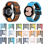 Dây đồng hồ silicone hai màu thoáng khí 20mm, dành cho Samsung Galaxy Watch 5 Pro 45mm, dành cho Samsung Galaxy Watch 4 40mm