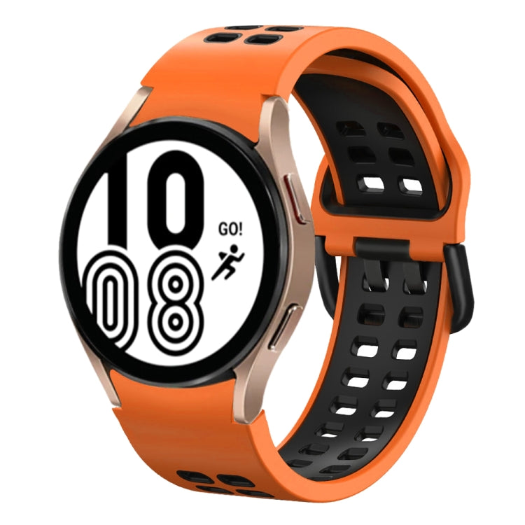 Dây đồng hồ silicone hai màu thoáng khí 20mm, dành cho Samsung Galaxy Watch 5 Pro 45mm, dành cho Samsung Galaxy Watch 4 40mm